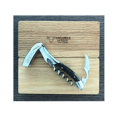 Laguiole en Aubrac Deluxe Sommelier Waiter's Corkscrew with Buffalo Texture Handle - Gamlyrices