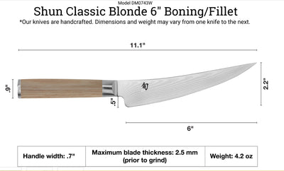 Shun Classic Blonde Boning & Fillet Knife 6-in