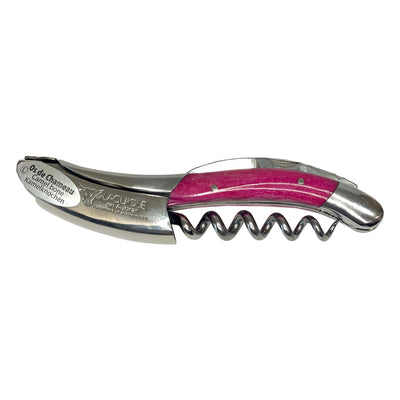 Laguiole en Aubrac Deluxe Sommelier Waiter's Corkscrew with Fuchsia Camel Bone Handle - Gamlyrices