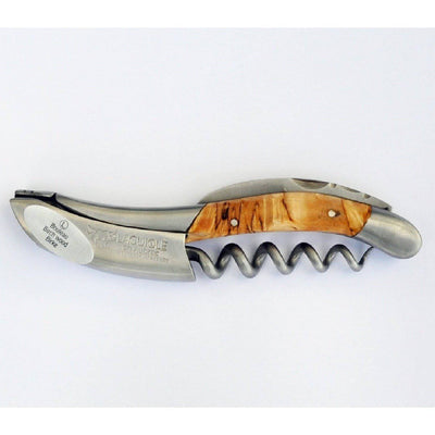 Laguiole en Aubrac Deluxe Sommelier Waiter's Corkscrew with Birchwood Handle, Brushed Bolster - Gamlyrices