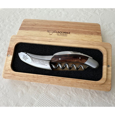 Laguiole en Aubrac Deluxe Sommelier Waiter's Corkscrew with Grapevine Wood Handle - Gamlyrices