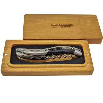 Laguiole En Aubrac Deluxe No7 Sommelier Waiter's Corkscrew with Ebony Wood Handle - Gamlyrices