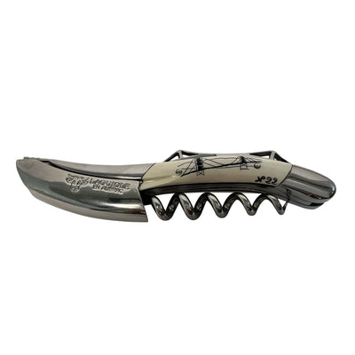 Laguiole en Aubrac Deluxe Sommelier Waiter's Corkscrew with Mammoth Ivory Handle & Special Edition Carving - Gamlyrices