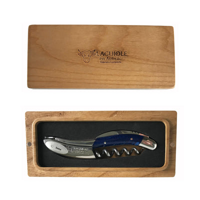 Laguiole en Aubrac Deluxe Sommelier Waiter's Corkscrew with Juma Blue Handle - Gamlyrices