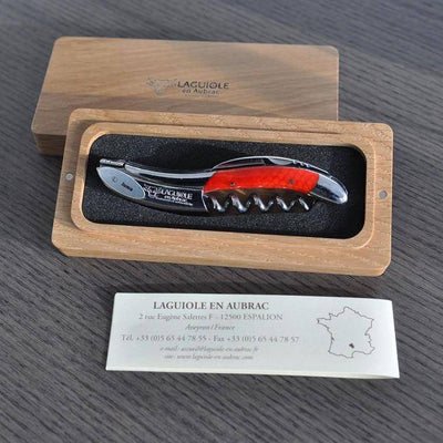 Laguiole en Aubrac Deluxe Sommelier Waiter's Corkscrew with Juma Orange Handle - Gamlyrices